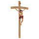 Crucifix Christ with red vest on courved cross s3