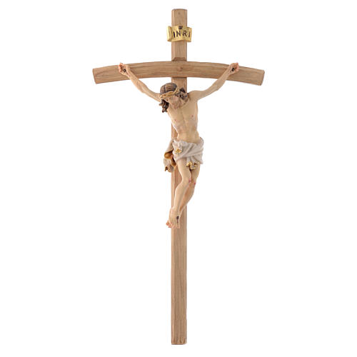Koerper von Kristus weisse Kleidung gekruemmte Kreuz 1