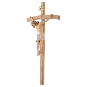 Ciało Chrystusa w białej szacie krzyż z wygiętymi
