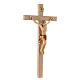 Crucifix croix droite Corps de Christ veste rouge et or s3