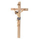 Crucifix croix droite Corps de Christ veste bleue s2