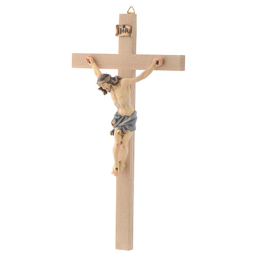 Crucifix Christ with blue vest on streight cross 2
