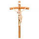 Crucifix croix courbée Corps du Christ bois naturel s1