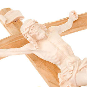 Crucifixo cruz curva madeira natural