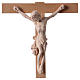 Crucifix croix droite Corps du Christ bois naturel s2
