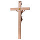 Crucifix croix droite Corps du Christ bois naturel s5