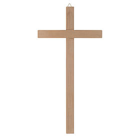 Croix droite, taillée en bois naturel