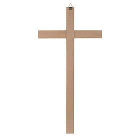 Croix droite, taillée en bois naturel