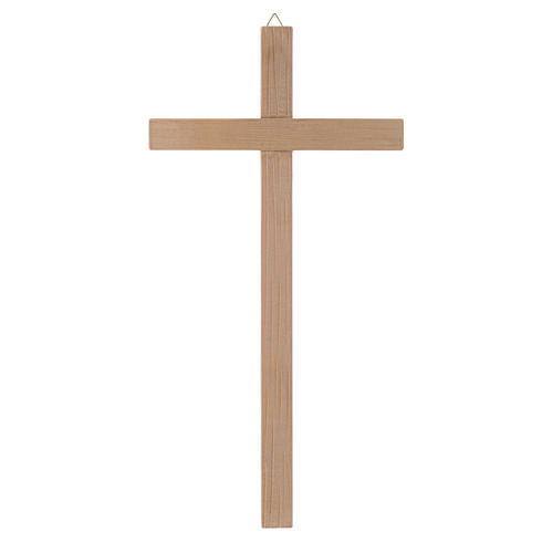 Croix droite, taillée en bois naturel 1