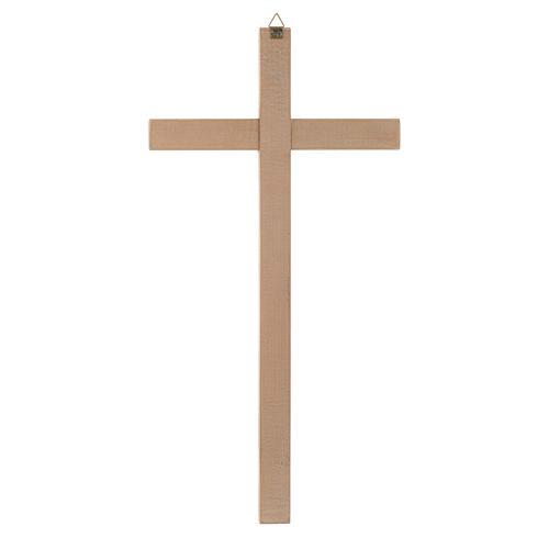 Croix droite, taillée en bois naturel 2
