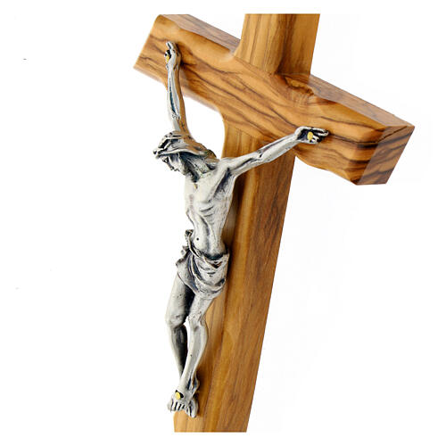 Modern crucifix in olive wood 2