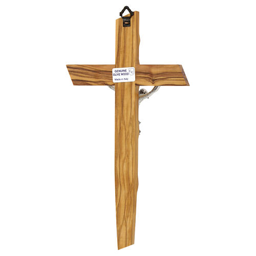 Modern crucifix in olive wood 5