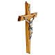 Modern crucifix in olive wood s4