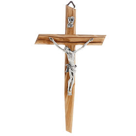 Crucifix  moderne, bois d'olivier