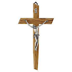 Crucifix  moderne, bois d'olivier