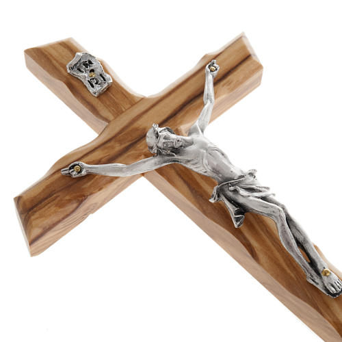 Crucifix  moderne, bois d'olivier 3