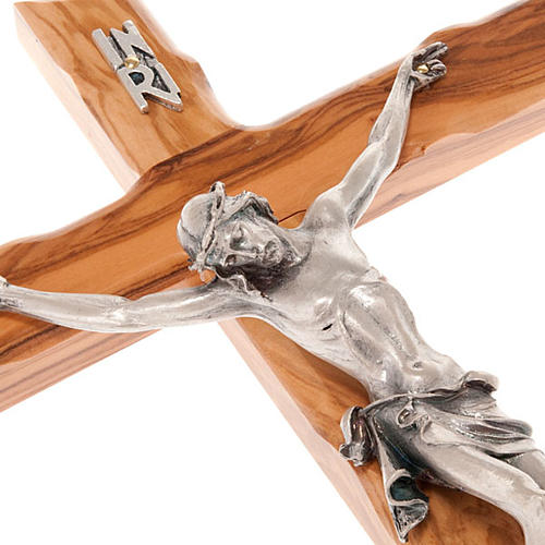 Crucifix  moderne, bois d'olivier 4
