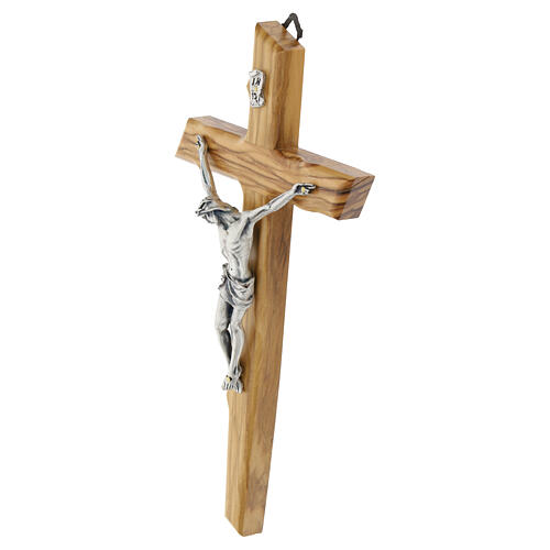 Crocefisso moderno legno d'ulivo 3