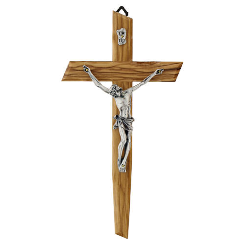 Modern crucifix in olive wood 1