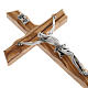 Modern crucifix in olive wood s3