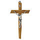 Modern crucifix in olive wood s1