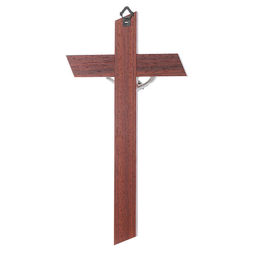 Crucifix en padouk et bois d'olivier 4