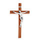 Crucifix in mahogany wood and body of Christ in metal s1