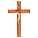 Crucifix terre sainte, bois d'olivier naturel s1