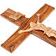 Crucifix terre sainte, bois d'olivier naturel s3