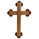 Holy Land Cross in natural olive wood, trefoil, Israel s4