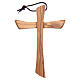 Holy Land Cross in natural olive wood, rounded edges s2