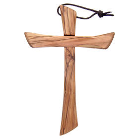 Krzyż Ziemia Święta drewno oliwkowe naturalne zaokrąglone krawędzie.
