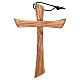 Holy Land Cross in natural olive wood, rounded edges s1