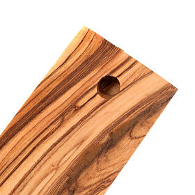 Cruz Tierra Santa docorada madera de olivo natural