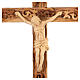 Cross in Holy Land olive wood with wavy edges s2