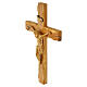 Cross in Holy Land olive wood with wavy edges s2