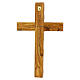 Cross in Holy Land olive wood with wavy edges s4