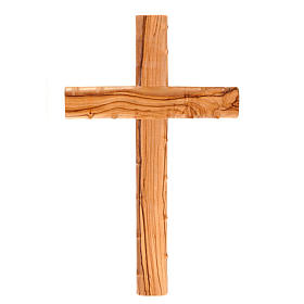 Cross in Holy Land olive wood with pointed edges