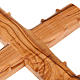 Cross in Holy Land olive wood with pointed edges s3