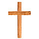 Cross in Holy Land olive wood with pointed edges s1