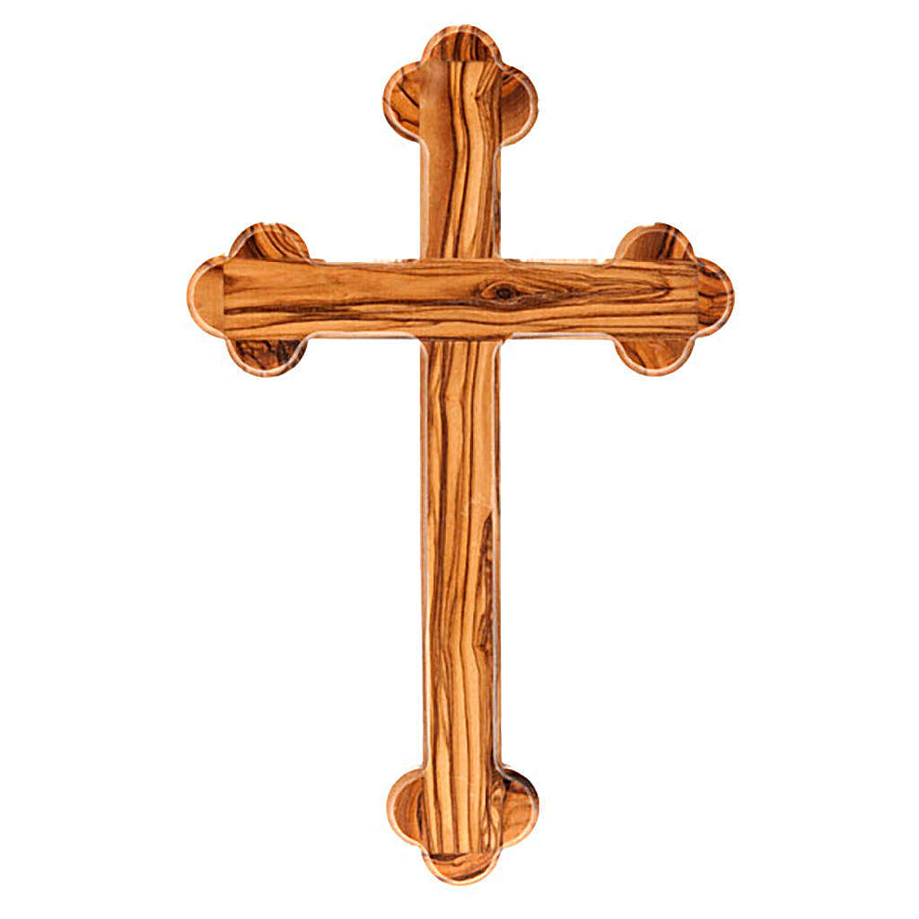 Cross In Olive Wood From The Holy Land Trefoil Online Sales On   Cross In Olive Wood From The Holy Land Trefoil 