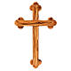 Cross in olive wood from the Holy Land, trefoil s1