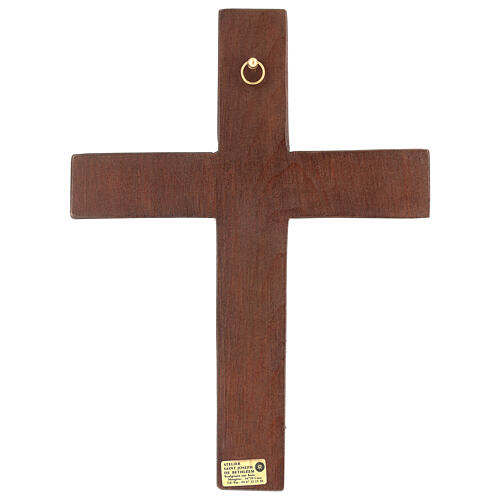 Cristo en Cruz de madera relieve blanco 4