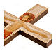 Cristo en Cruz de madera relieve blanco s3