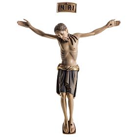 Body of Christ san Damiano painted wood, Val Gardena
