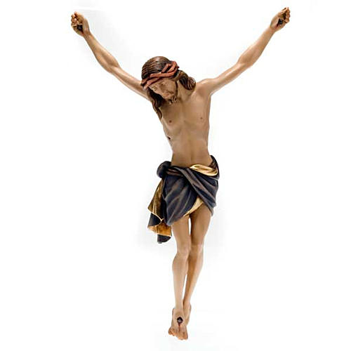 Cristo in legno dipinto Siena Val Gardena 1