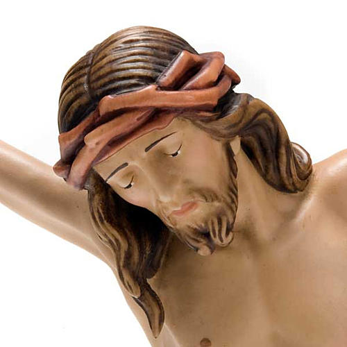 Cristo in legno dipinto Siena Val Gardena 2
