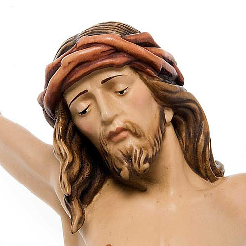 Cristo in legno dipinto Siena Val Gardena 6