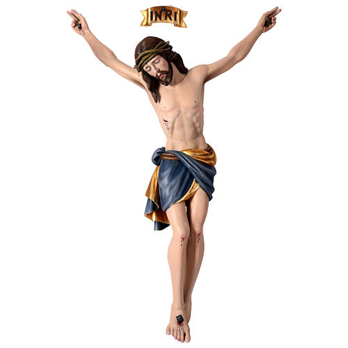 Cristo in legno dipinto Siena Val Gardena 1