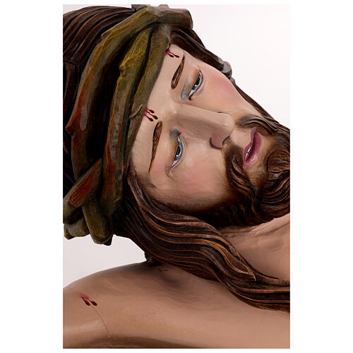 Cristo in legno dipinto Siena Val Gardena 4